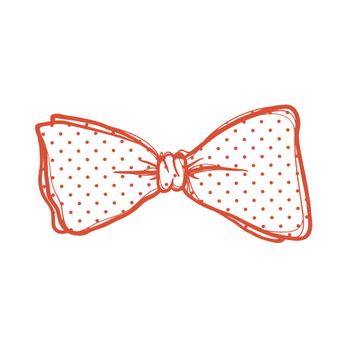 Red Illustration of a bow tie